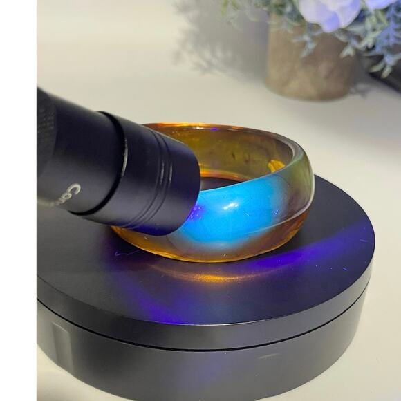 Vintage Amber Rootbeer Honey Lemon Apple Juice Bakelite Marbled Bangle Bracelet - Picture 5 of 8